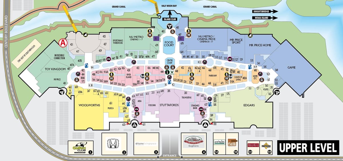 mapa de canal walk mapa de Cidade do Cabo