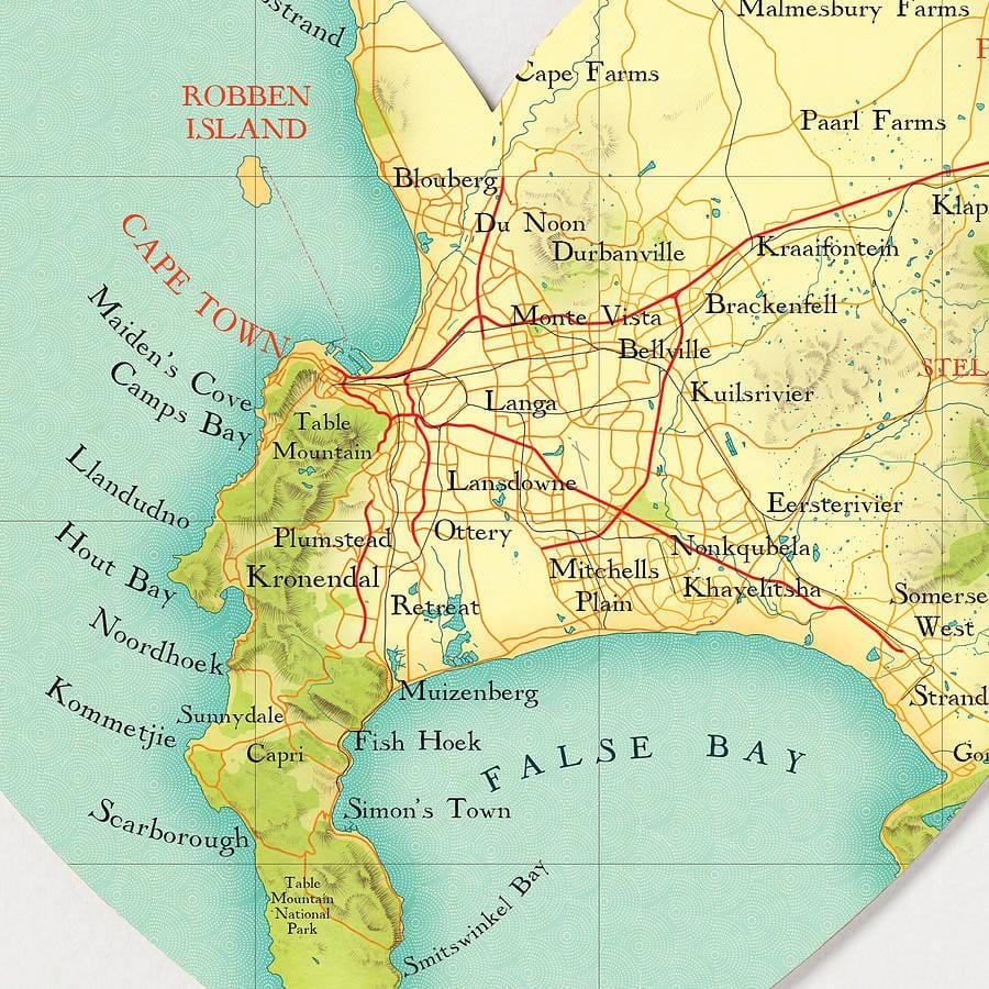Cidade do cabo mapa de localização