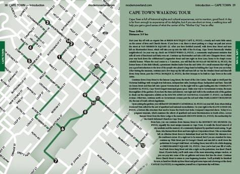 Cidade do cabo a uma curta turnê mapa