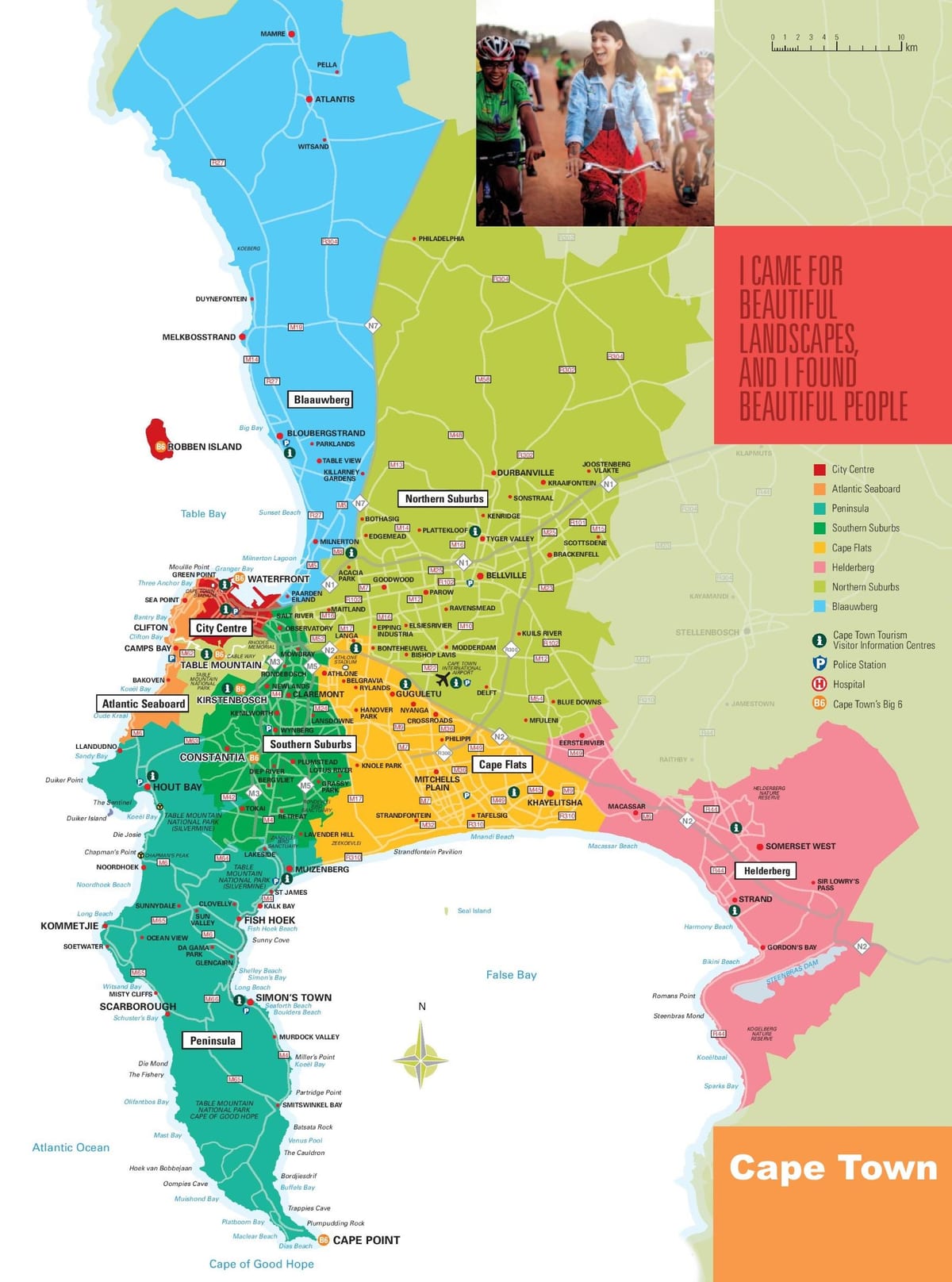 mapa da Cidade do Cabo e subúrbios