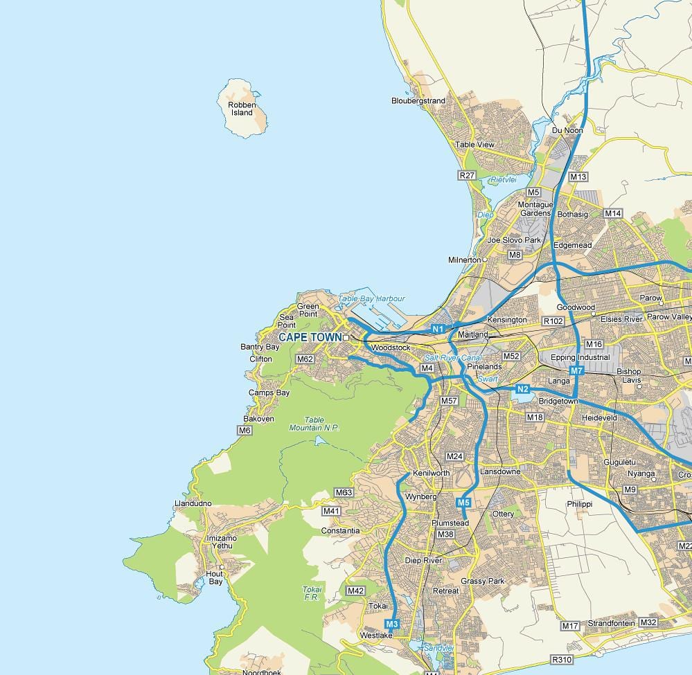 western cape rios mapa