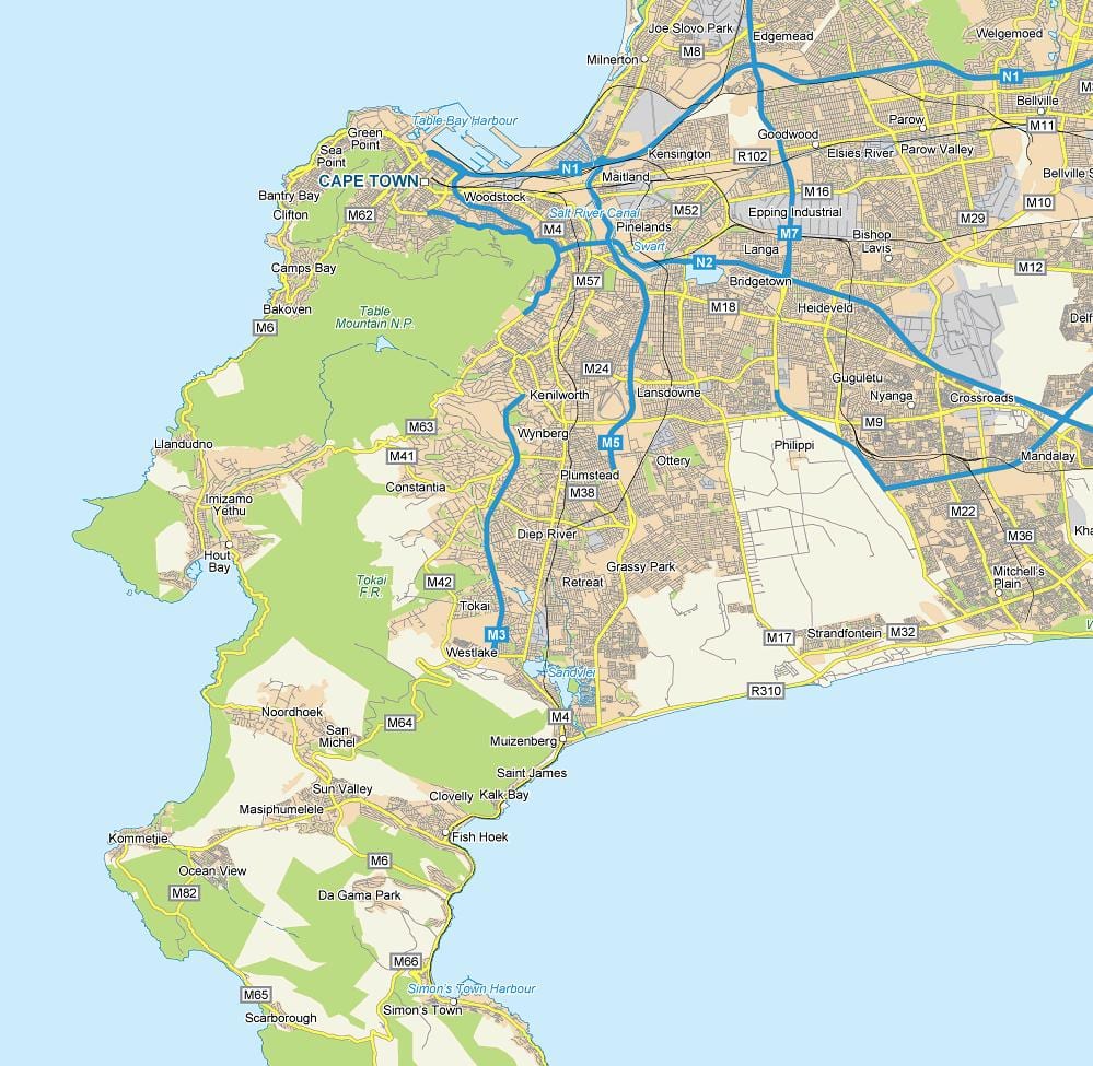 mapa da diep rio Cidade do Cabo