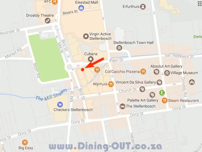 mapa da dorp street, Cidade do Cabo