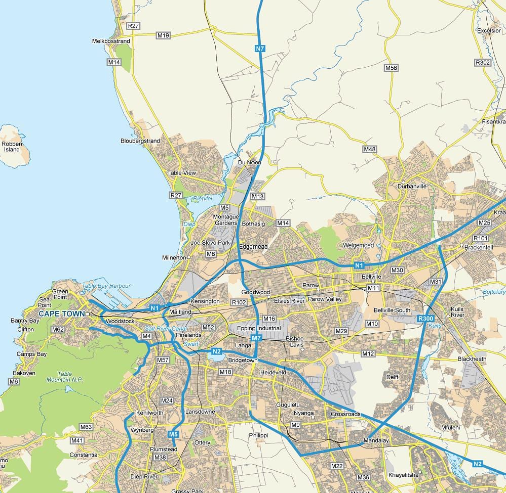 mapa de edgemead Cidade do Cabo