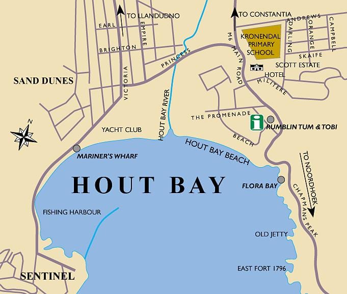 mapa de hout bay mapa de Cidade do Cabo