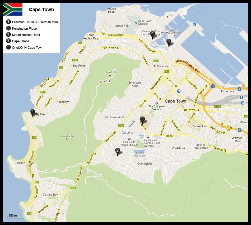 mapa de Cidade do Cabo kensington