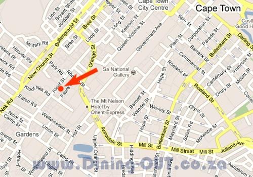 mapa de kloof street, Cidade do Cabo