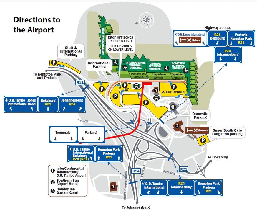 mapa de or tambo estacionamento