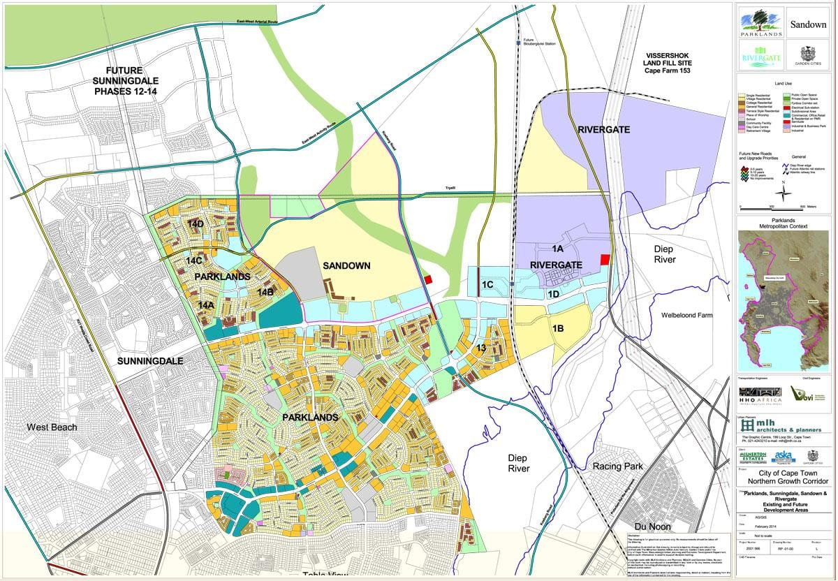 mapa dos parques da Cidade do Cabo