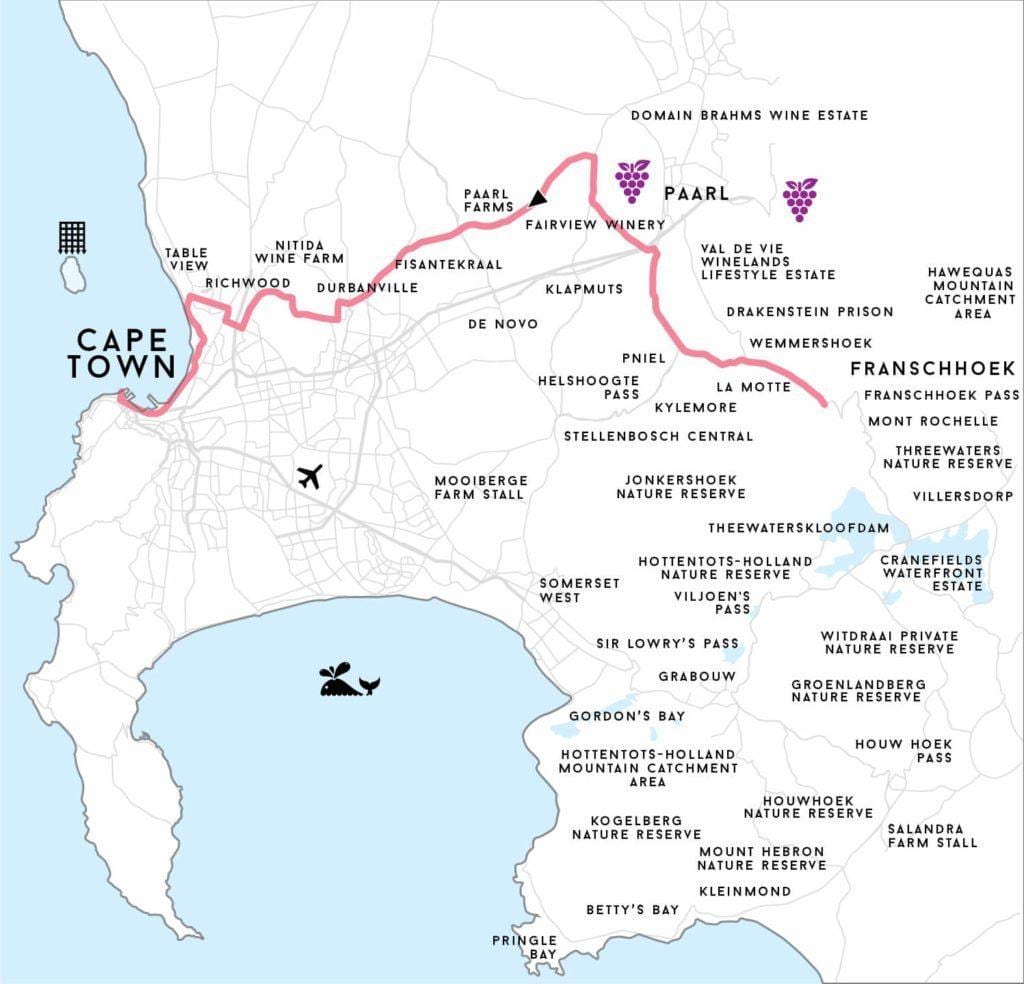 mapa de richwood Cidade do Cabo 