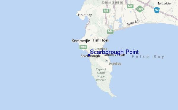 mapa de scarborough, na Cidade do Cabo