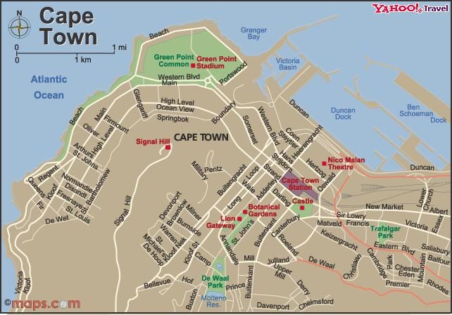 cidade do Cabo-Cidade do visualizador de mapa