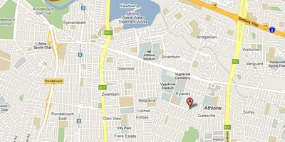 Mapa de athlone Cidade do Cabo