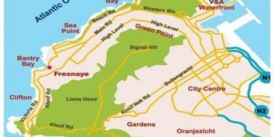 Mapa de bantry bay, Cidade do Cabo