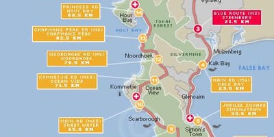 Mapa de cape argus rota