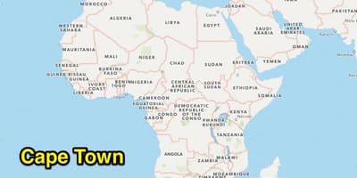 Cidade do cabo a localização no mapa