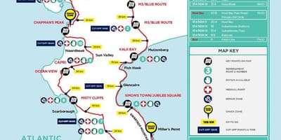 Cidade do cabo de bicicleta mapa