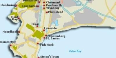 Cidade do cabo bairros mapa