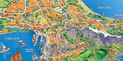 Mapa de cidade do Cabo-Cidade do porto