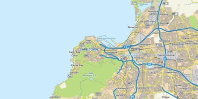 Western cape rios mapa