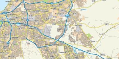 Mapa da cidade de Cidade do Cabo