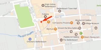 Mapa da dorp street, Cidade do Cabo