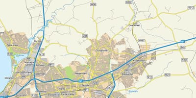 Mapa de durbanville subúrbios