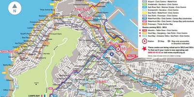 Mapa da flecha de ouro rota de ônibus