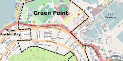 Green point, Cidade do Cabo mapa