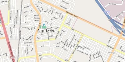 Mapa de gugulethu Cidade do Cabo