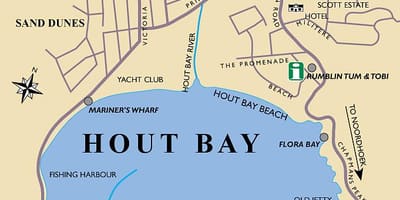 Mapa de hout bay mapa de Cidade do Cabo