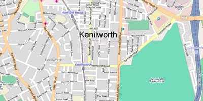 Mapa de kenilworth Cidade do Cabo