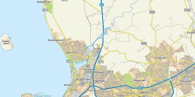 Mapa da Cidade do Cabo.