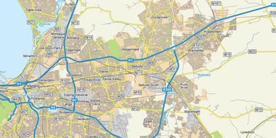 Mapa da mapa da rua de bellville Cidade do Cabo
