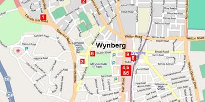  mapa de wynberg Cidade do Cabo