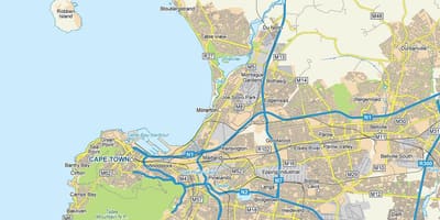 De Milnerton, Cidade do Cabo mapa