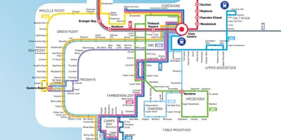 Cidade do cabo bus mapa