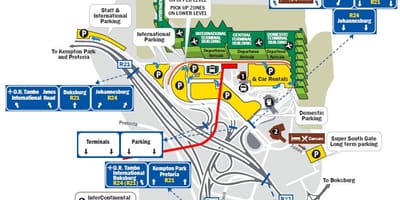 Mapa de or tambo estacionamento