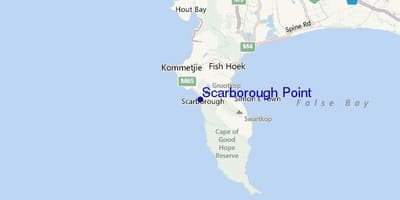 Mapa de scarborough, na Cidade do Cabo