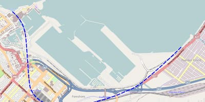Mapa da strand street, Cidade do Cabo