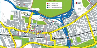 Mapa da universidade da Cidade do Cabo